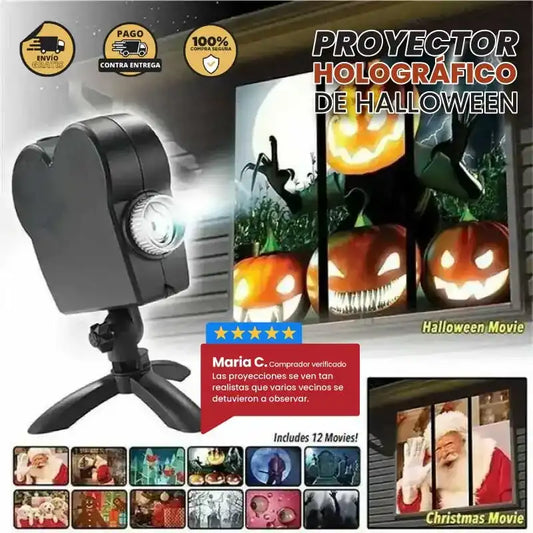 Proyector Holográfico para Halloween Y Navidad