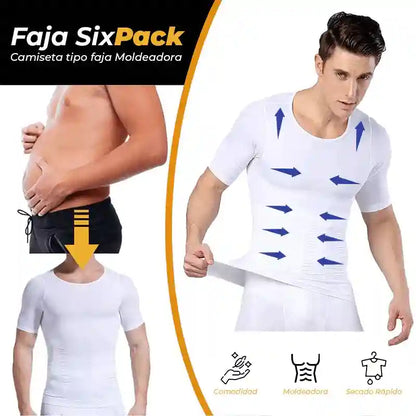 Camiseta Tipo Faja Moldeadora Sixpack para Hombres